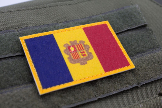 Andorra flag hook and loop patch Principat d’Andorra