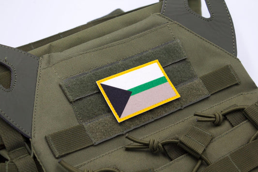 LGBTQ Demiromantic flag hook and loop patch
