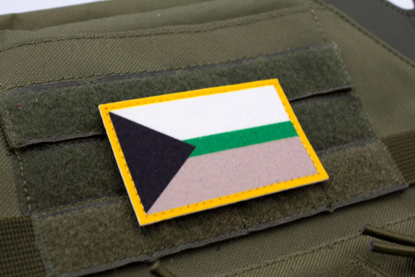 LGBTQ Demiromantic flag hook and loop patch