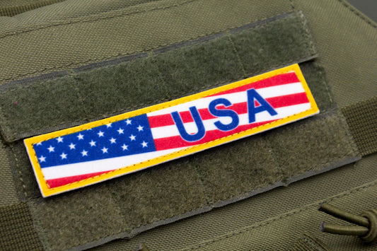 American flag patriotic hook and loop patch