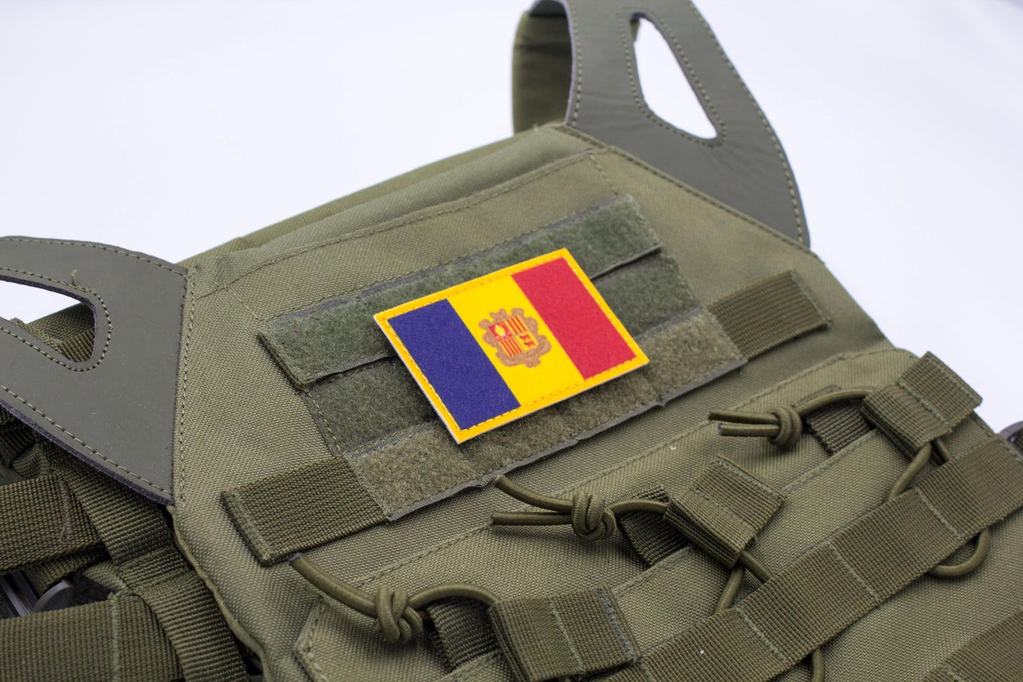 Andorra flag hook and loop patch Principat d’Andorra