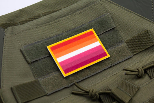 Lesbian LGBTQ flag hook and loop patch