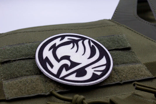 Fairy Tail Guild Logo WHITE hook and loop patch 3″