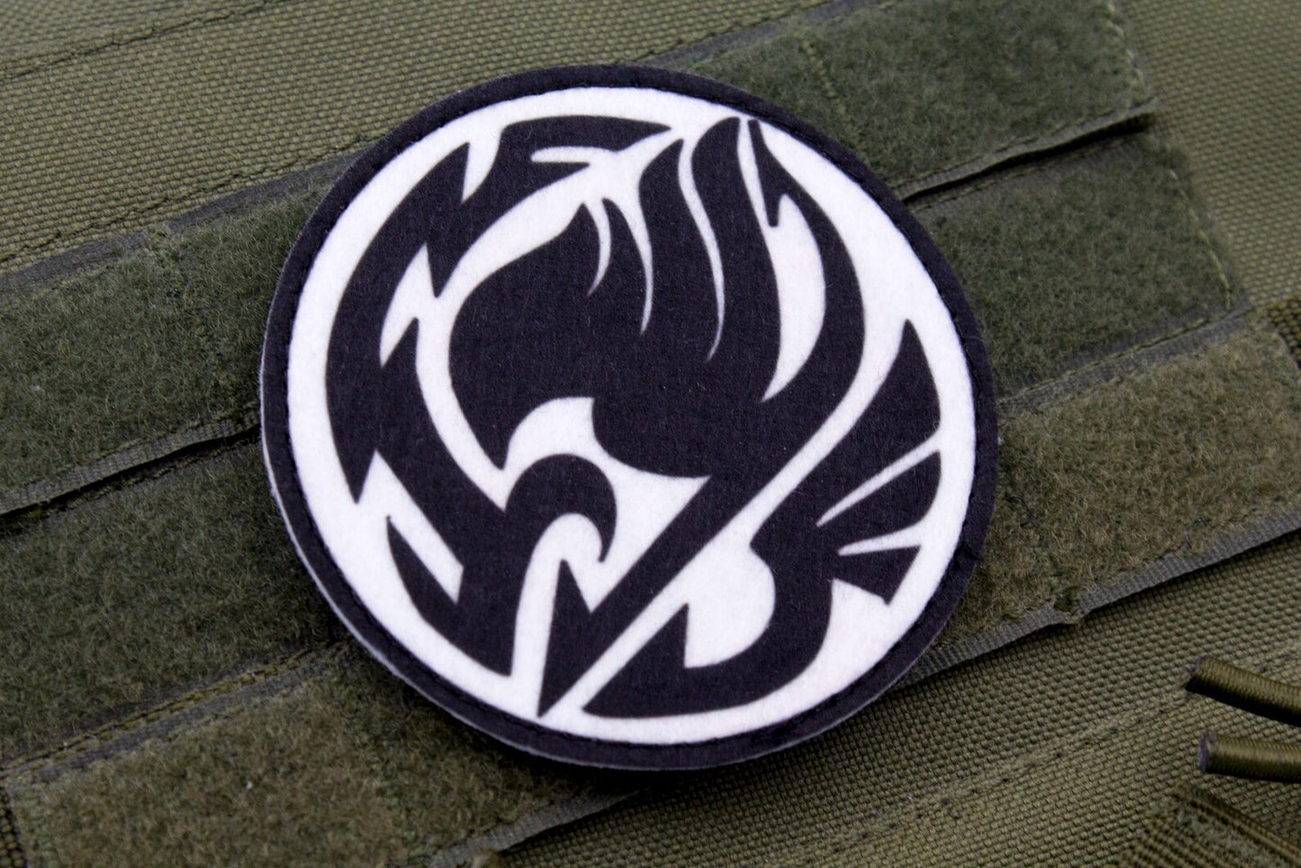Fairy Tail Guild Logo BLACK hook and loop patch 3″
