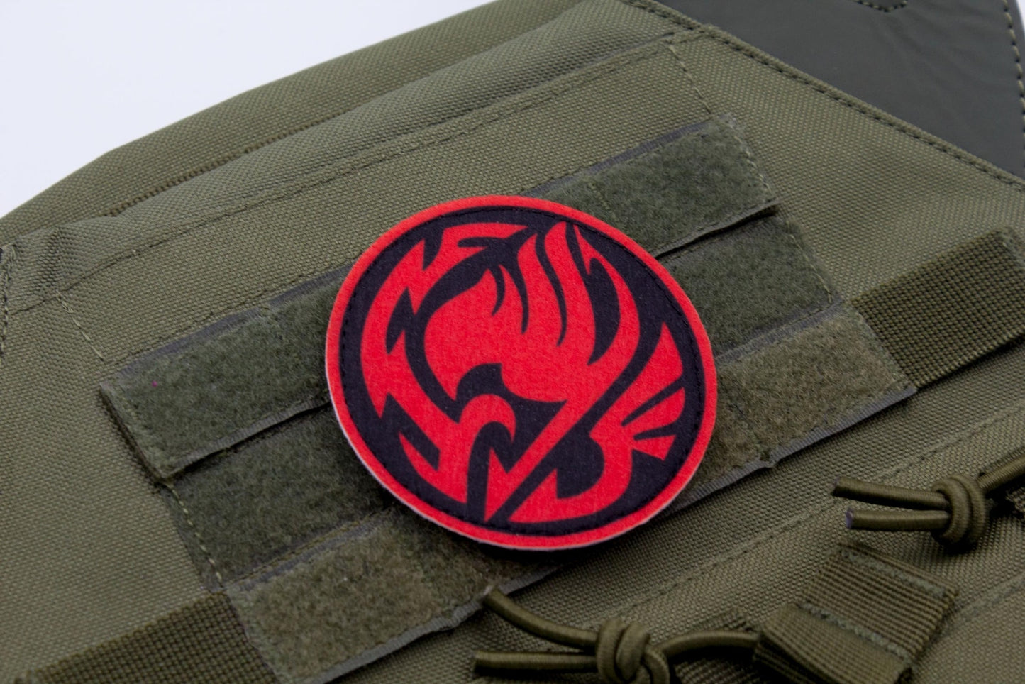 Fairy Tail Guild Logo RED hook and loop patch 3″