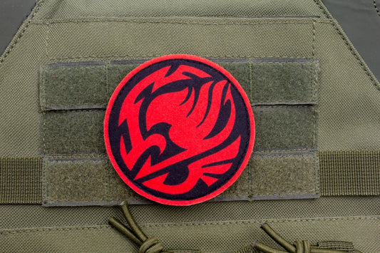Fairy Tail Guild Logo RED hook and loop patch 3″