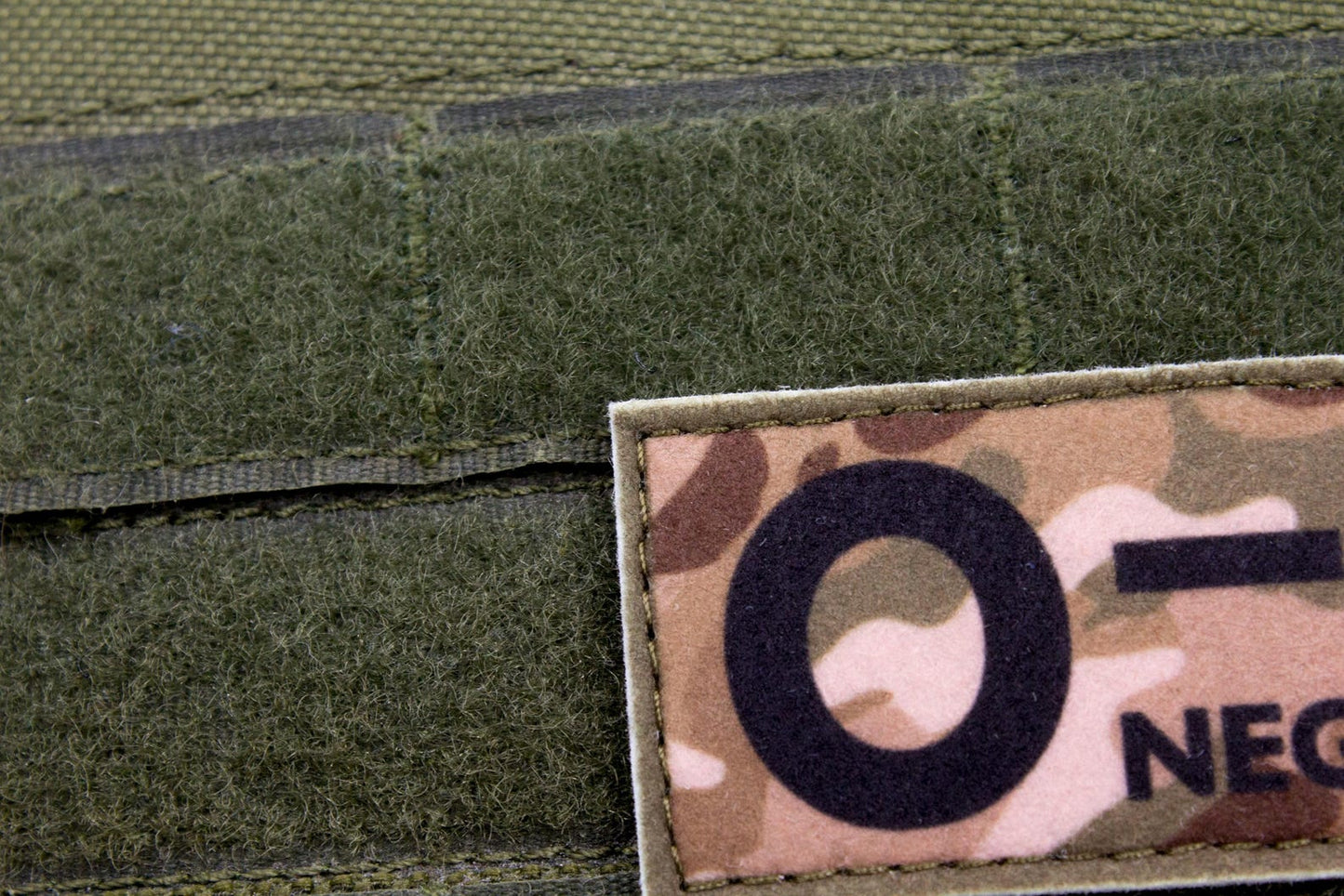 Blood type O- neg MULTICAM paramedic emt patch
