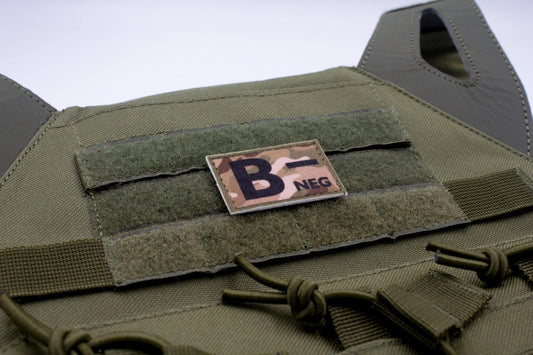 Blood type B- neg MULTICAM paramedic emt patch