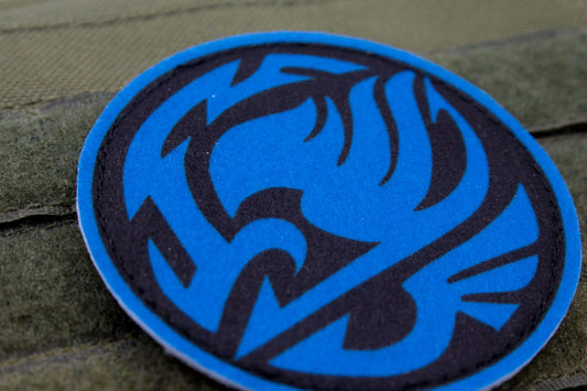Fairy Tail Guild Logo BLUE hook and loop patch 3″