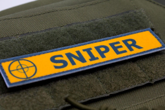 Sniper TF2 BLUE team stripe hook and loop morale patch