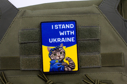 We can do it Stand with Ukraine Cat hook and loop patch