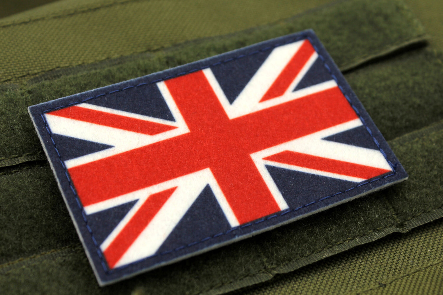 Union jack british flag patriotic hook and loop patch
