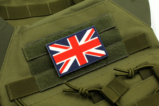Union jack british flag patriotic hook and loop patch