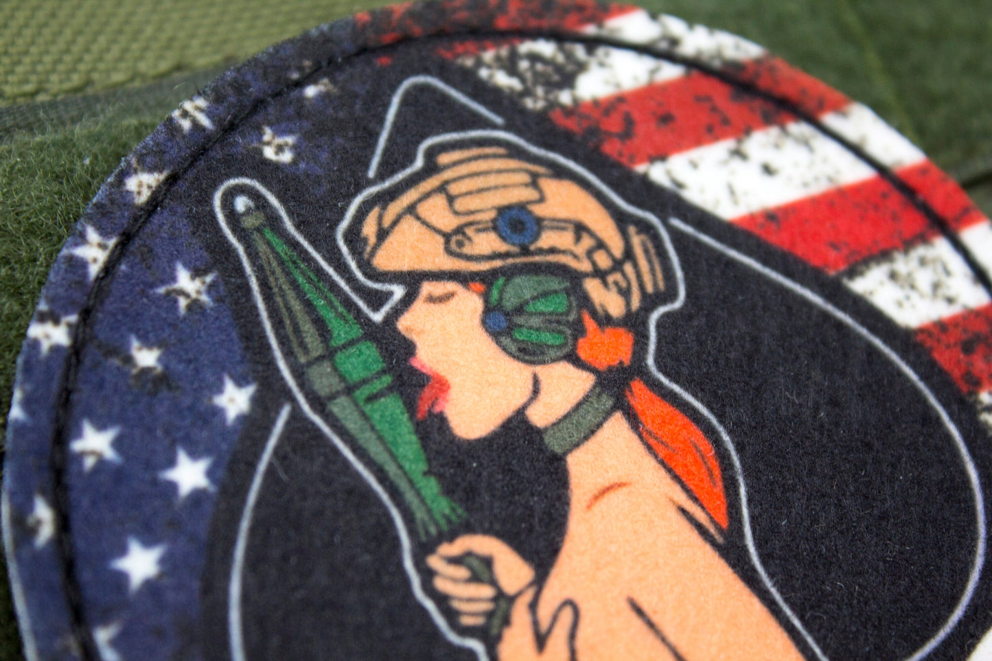 Queen of spades sexy girl military hook and loop patch