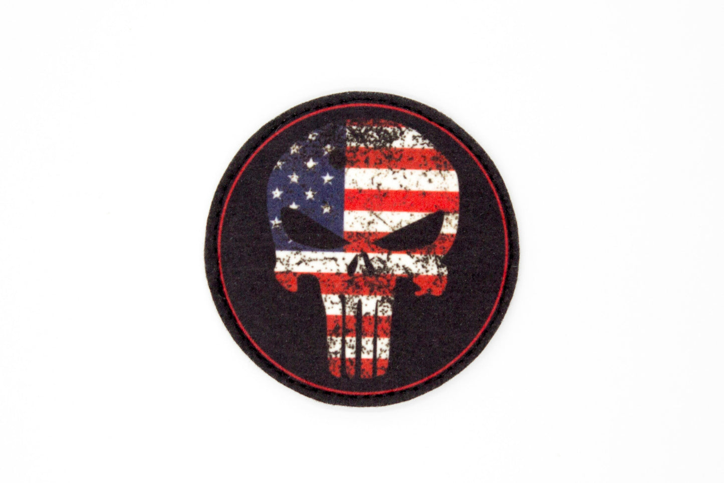 America flag Skull hook and loop morale patch