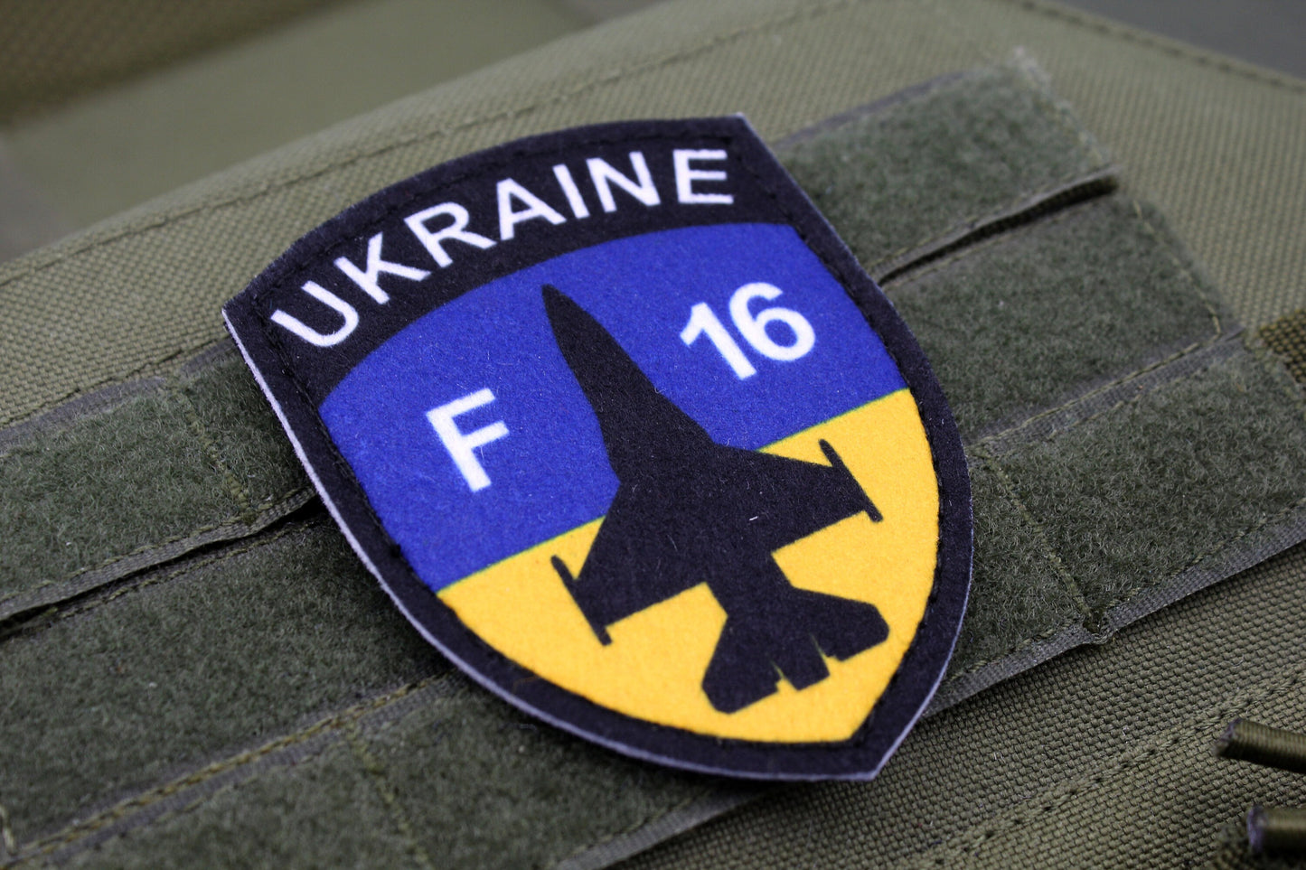 F-16 fighting falcon military hook and loop patch