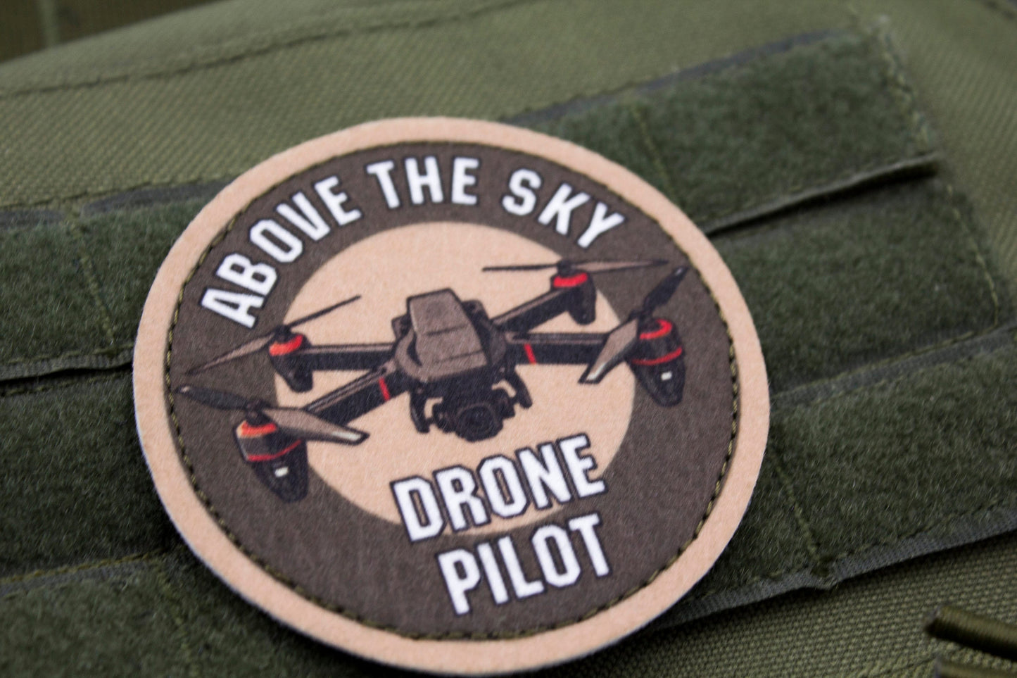 Above the sky Drone pilot camouflage hook and loop patch