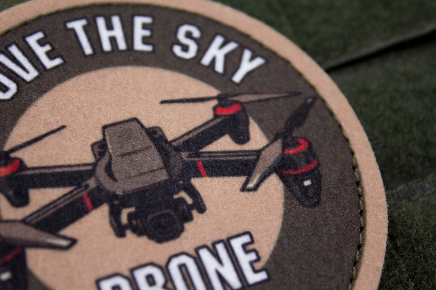 Above the sky Drone pilot camouflage hook and loop patch