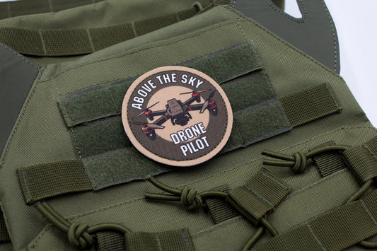 Above the sky Drone pilot camouflage hook and loop patch