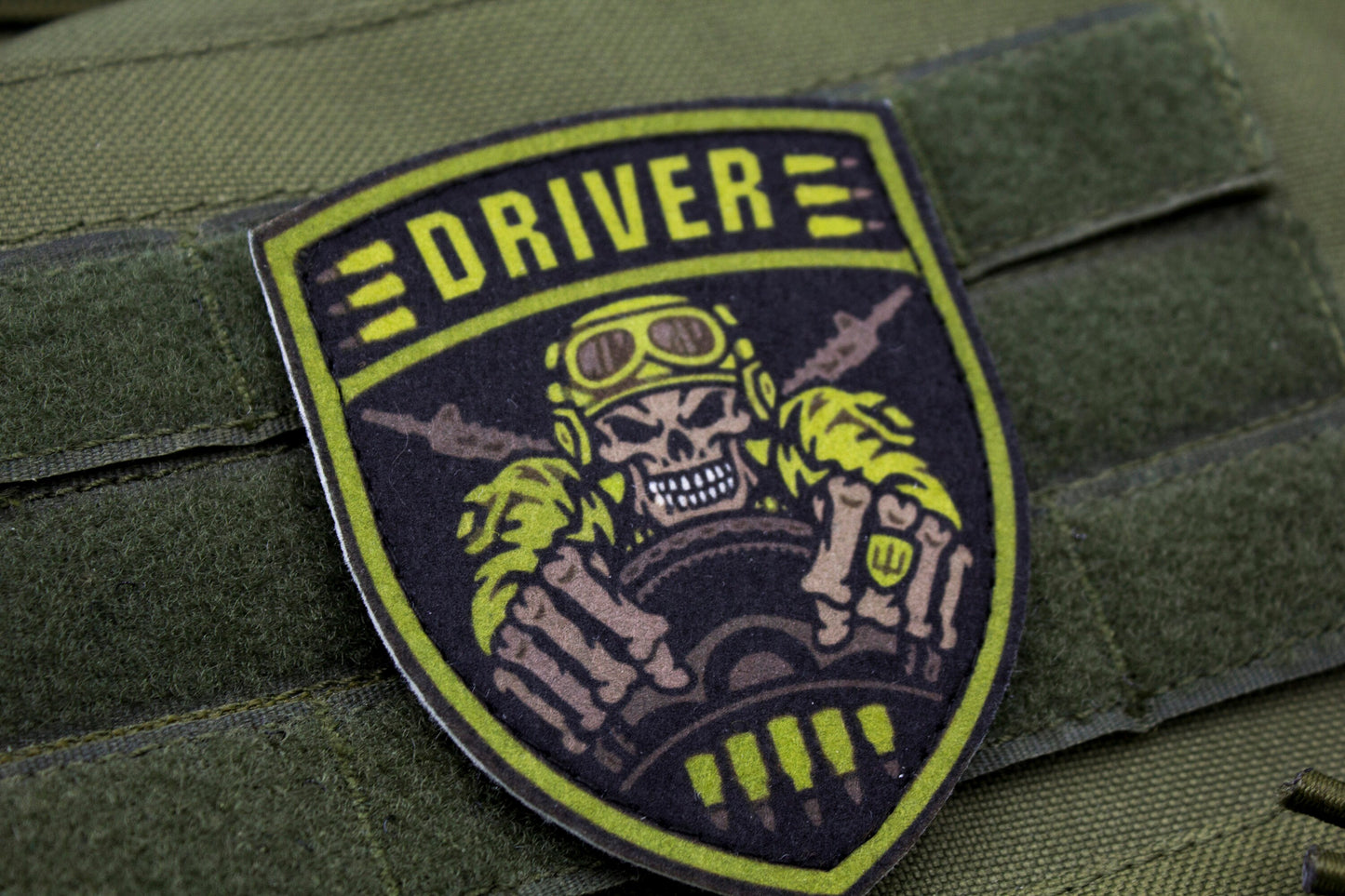 Driver military hook and loop patch