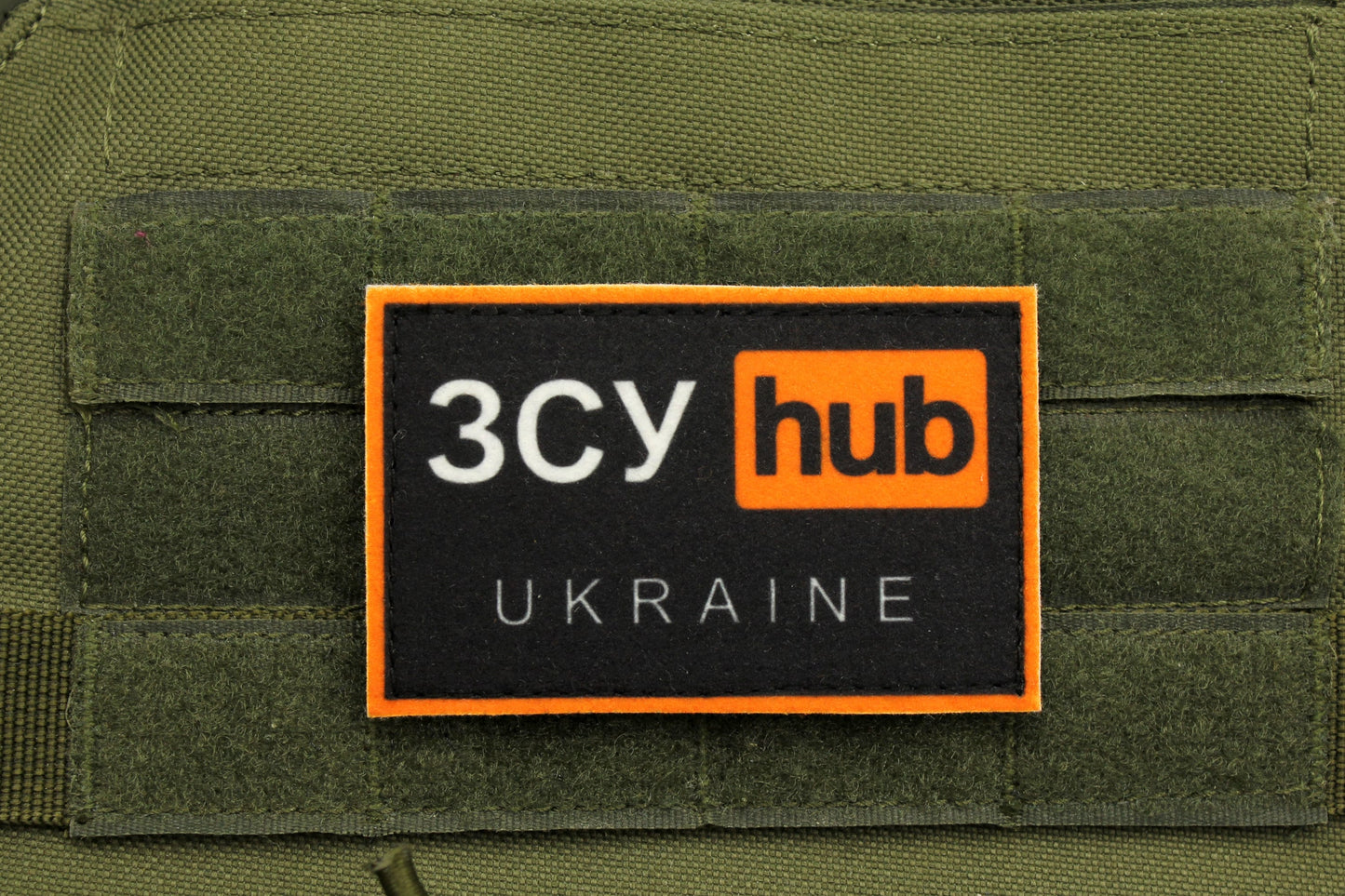 Ukrainian army ZSU hub military hook and loop patch