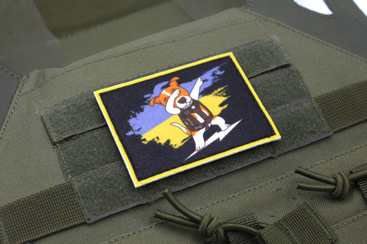 Ukrainian Dog Patron hook and loop morale patch