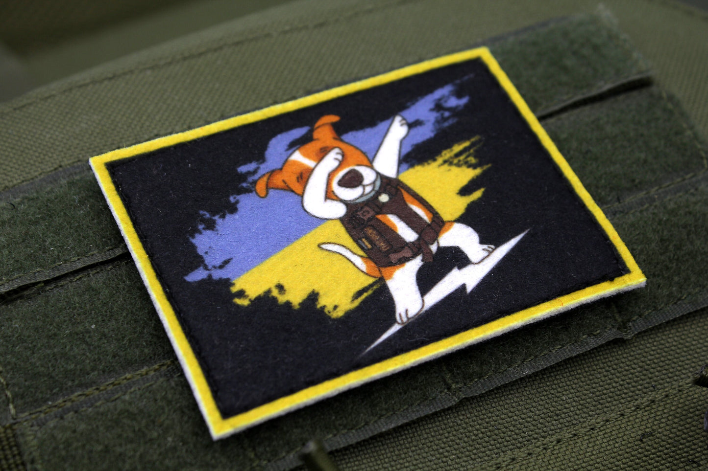 Ukrainian Dog Patron hook and loop morale patch