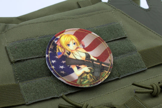 Anime Sexy girl military hook and loop patch