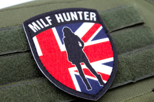 MILF hunter british flag hook and loop patch