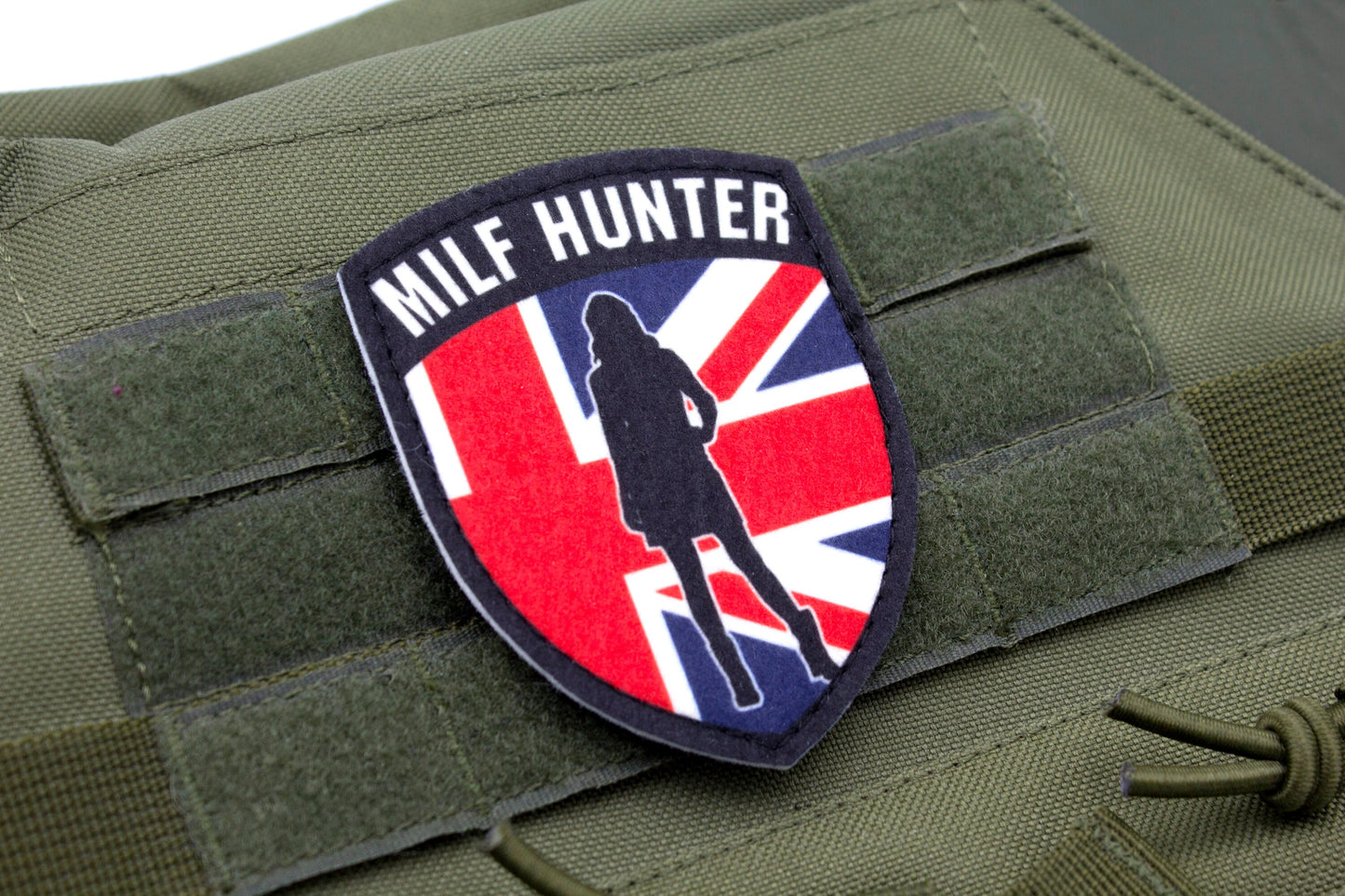 MILF hunter british flag hook and loop patch