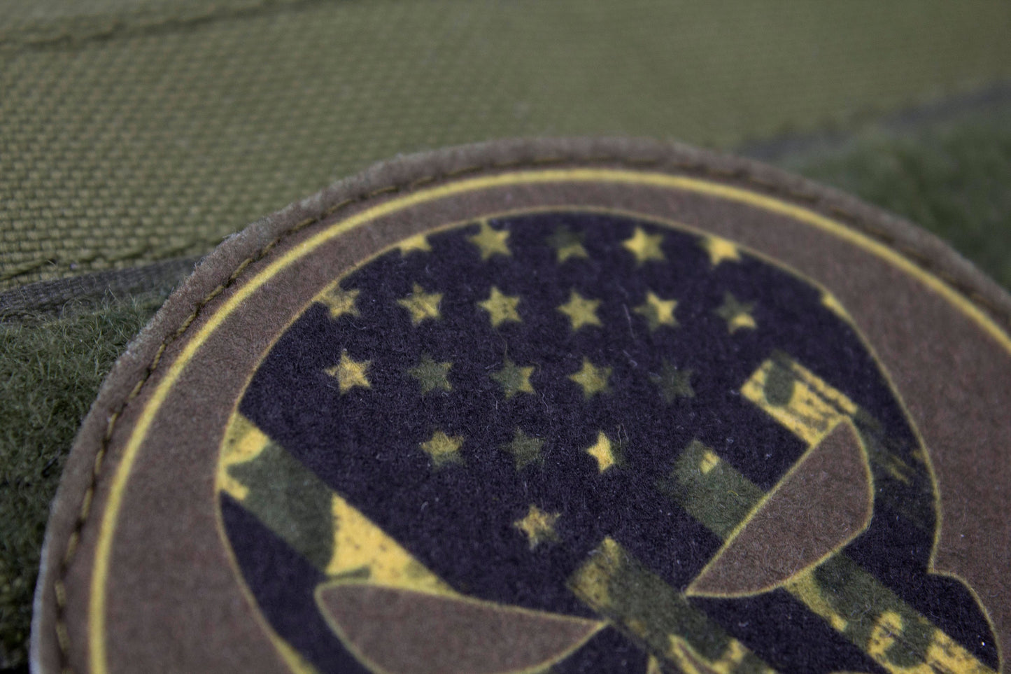 American flag Skull hook and loop morale patch