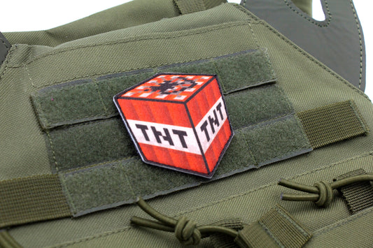 TNT video game morale hook and loop patch