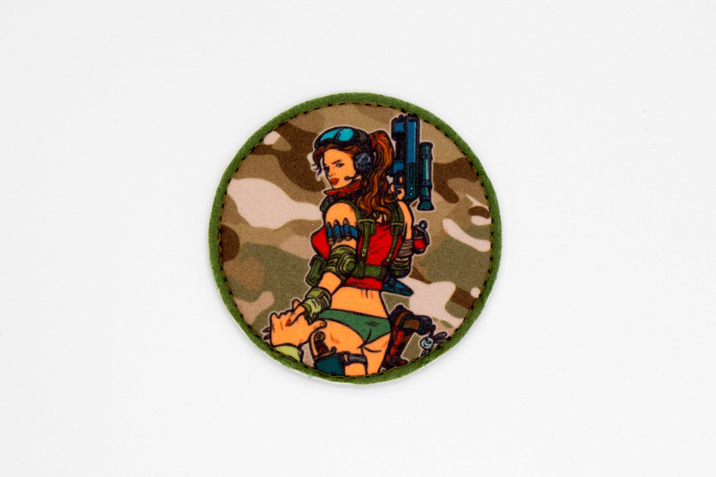 Pin up girl military hook and loop patch