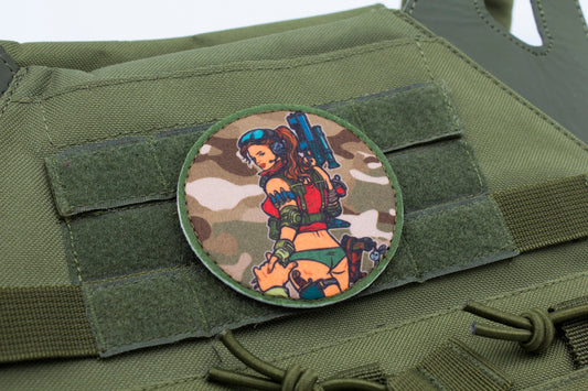 Pin up girl military hook and loop patch