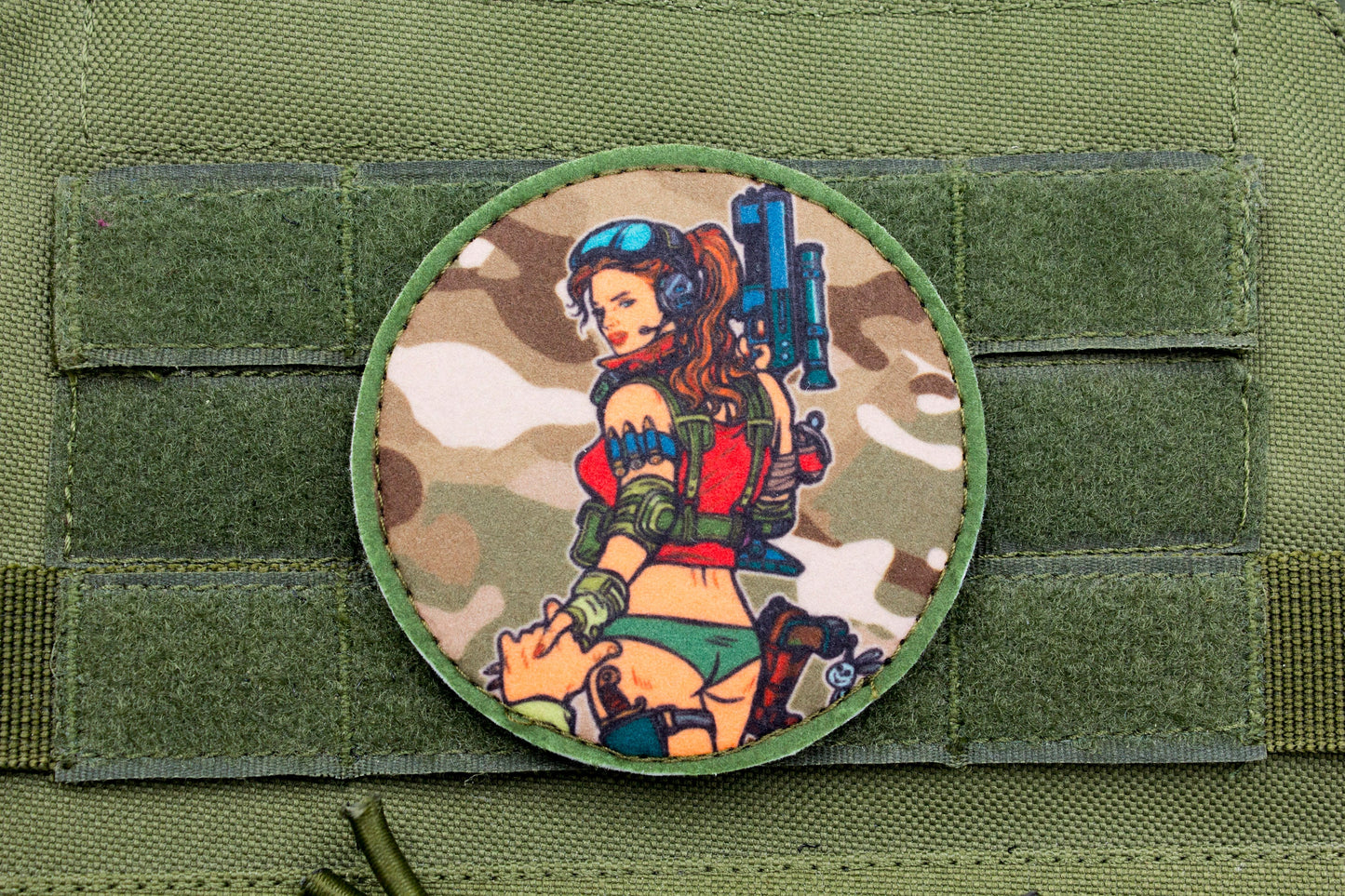 Pin up girl military hook and loop patch