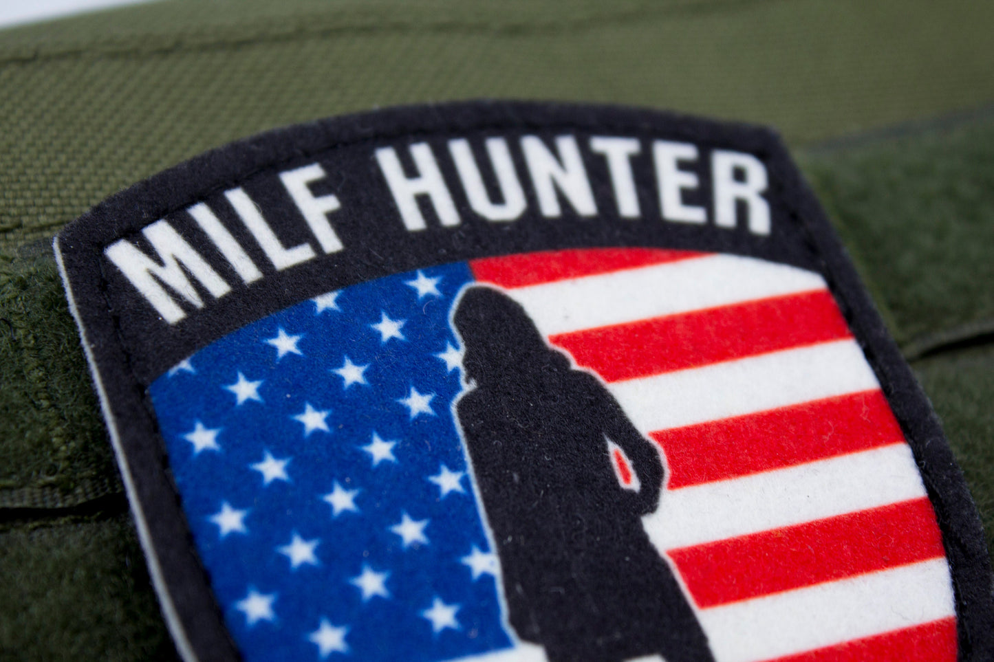 MILF hunter american flag hook and loop patch