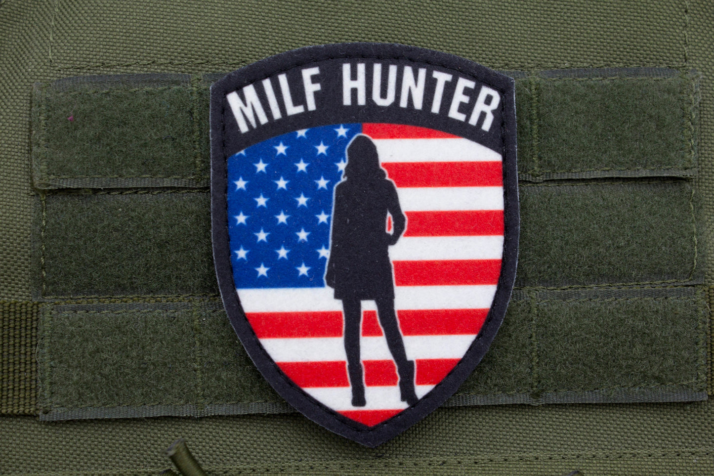 MILF hunter american flag hook and loop patch