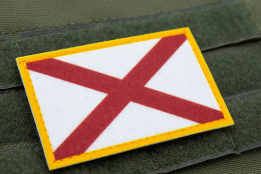 Alabama flag patriotic hook and loop patch