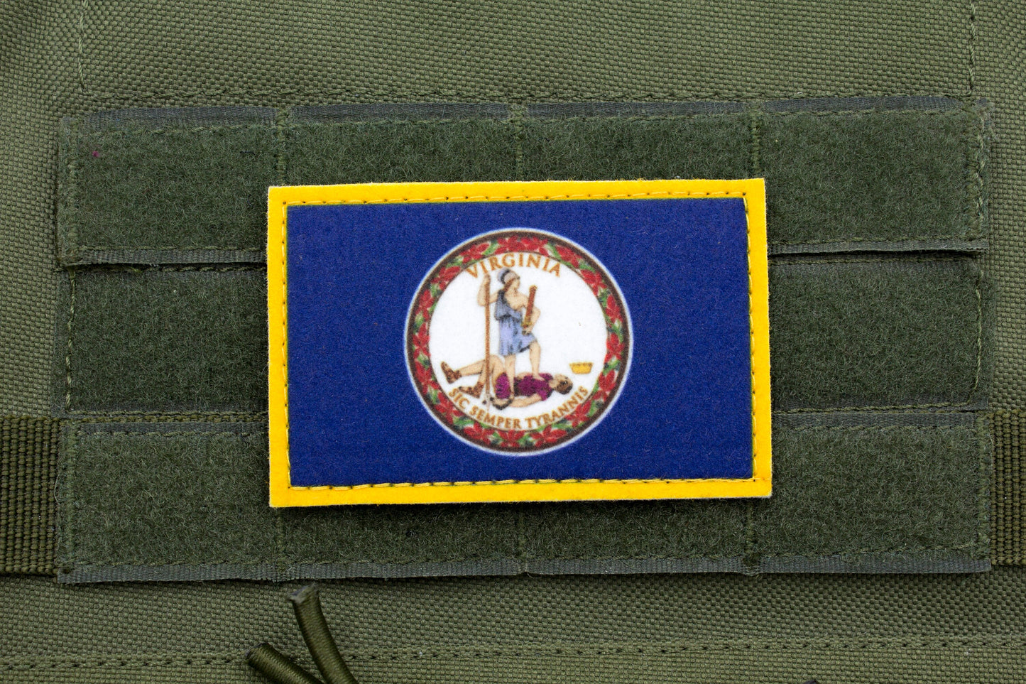 Virginia flag patriotic hook and loop patch