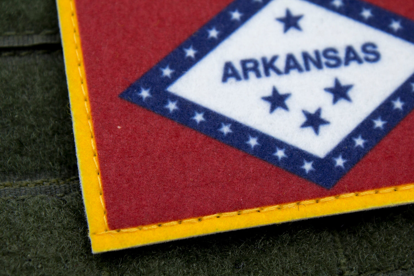 Arkansas flag patriotic hook and loop patch