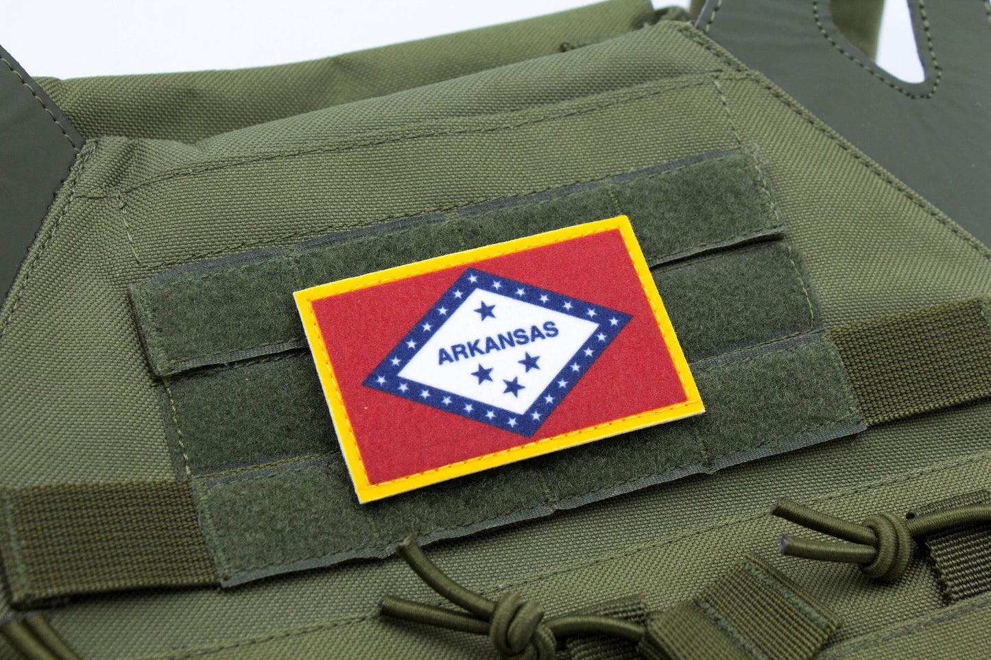 Arkansas flag patriotic hook and loop patch