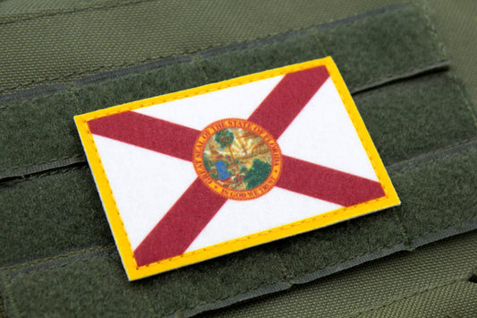 Florida flag patriotic hook and loop patch