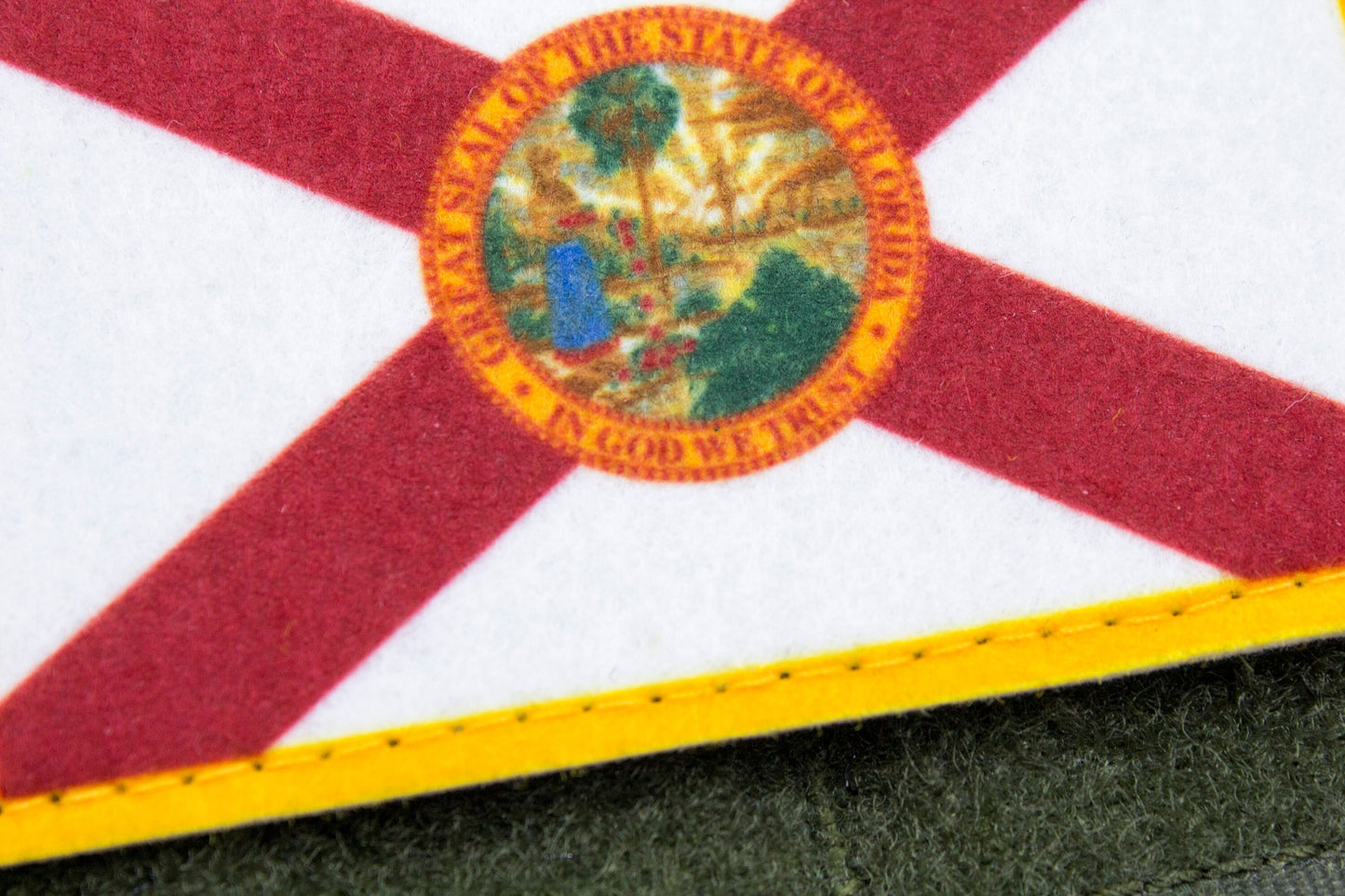 Florida flag patriotic hook and loop patch