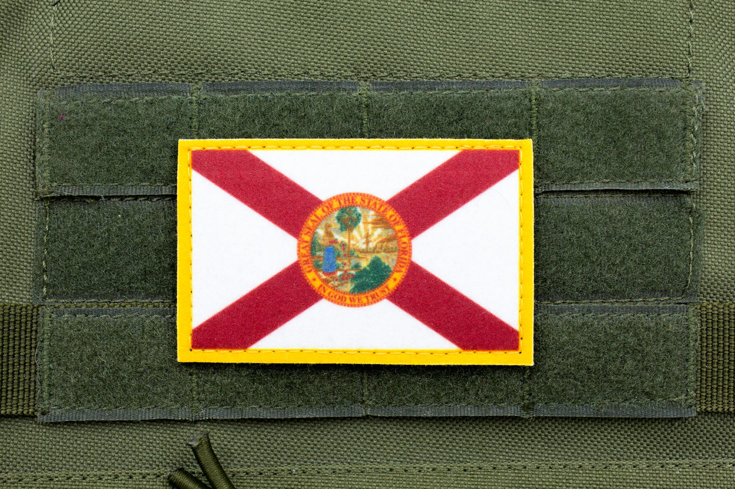 Florida flag patriotic hook and loop patch
