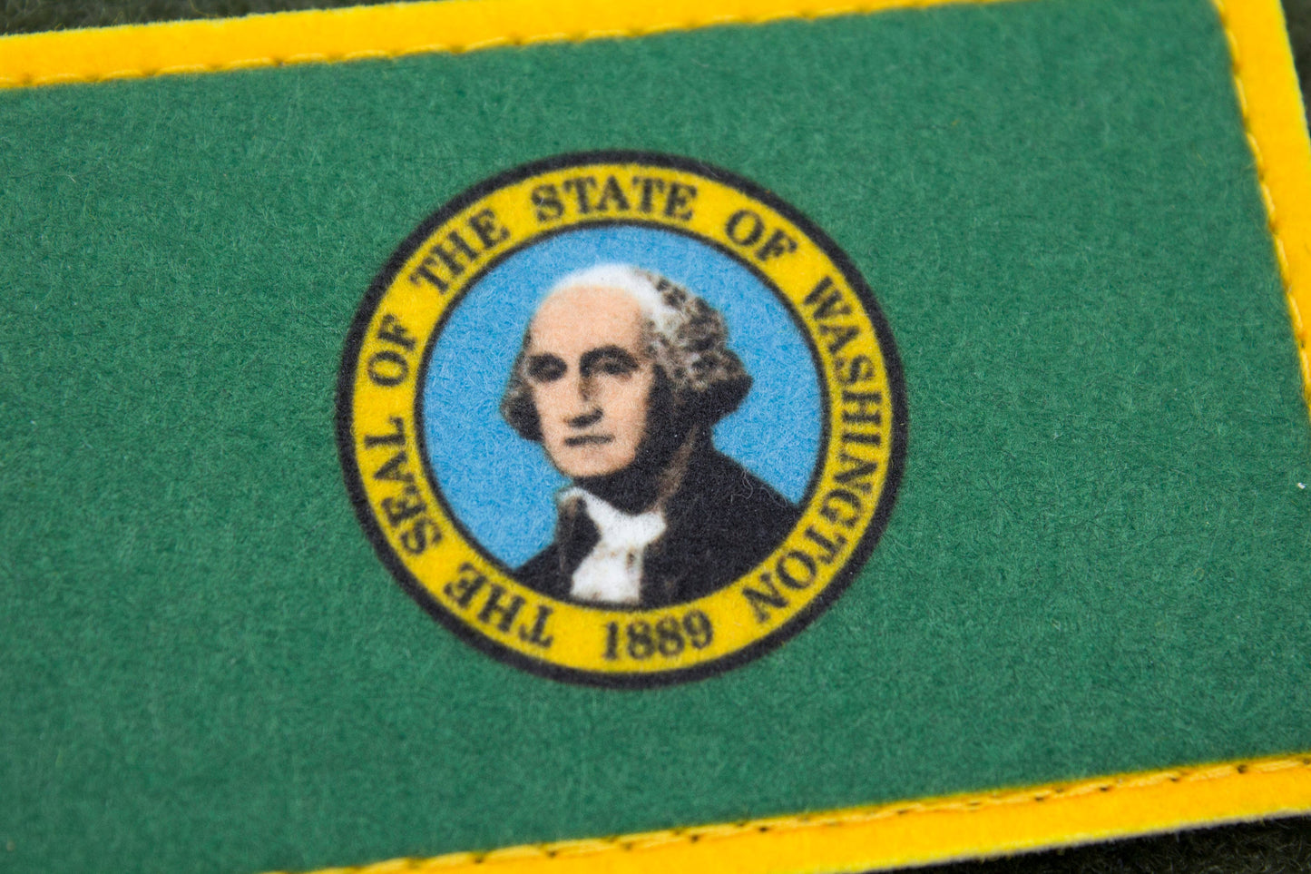 Washington state flag patriotic hook and loop patch