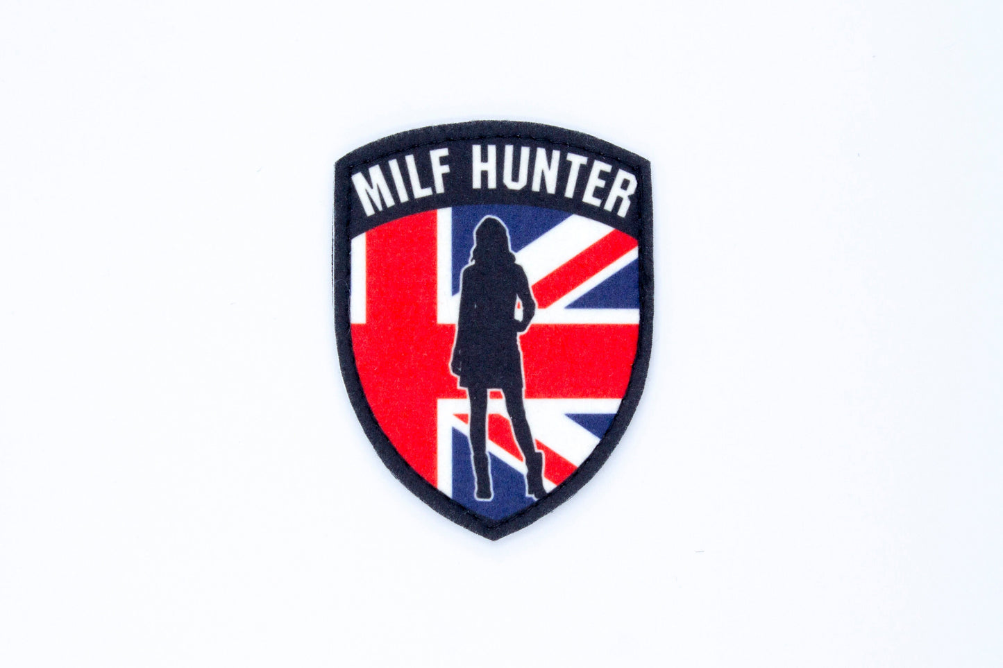 MILF hunter british flag hook and loop patch