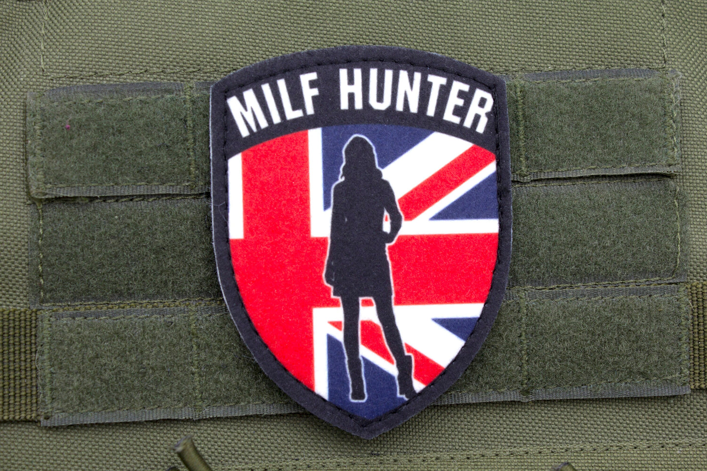 MILF hunter british flag hook and loop patch