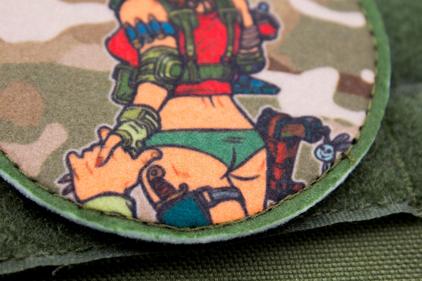 Pin up girl military hook and loop patch