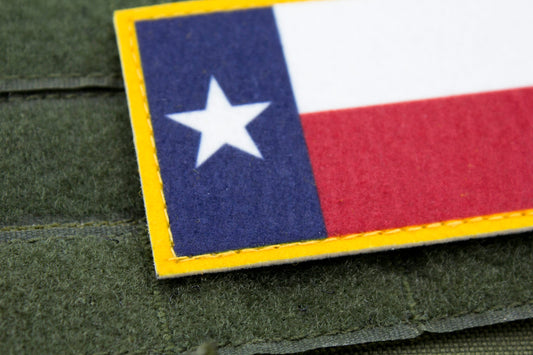 Texas flag patriotic hook and loop patch