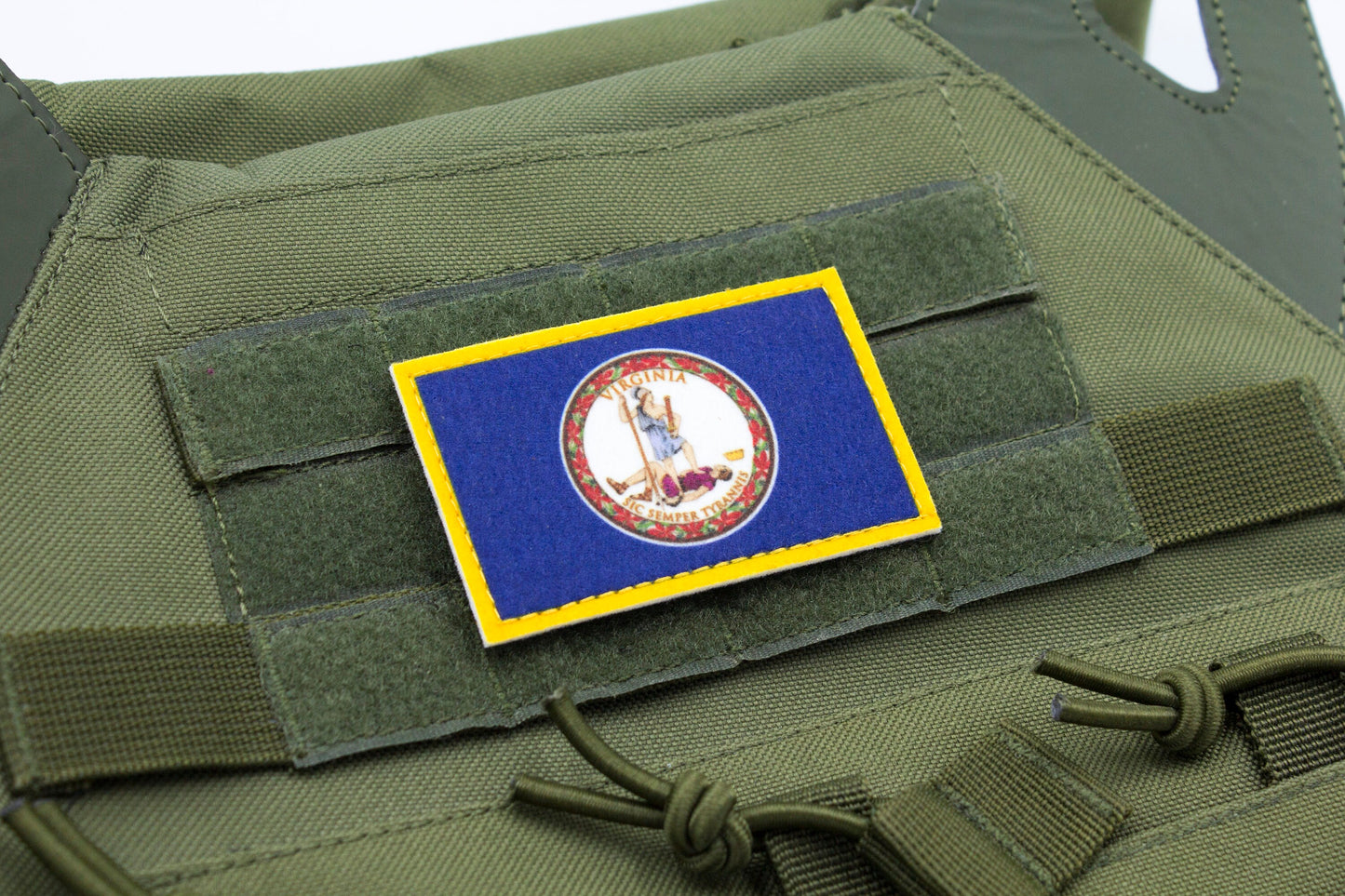 Virginia flag patriotic hook and loop patch